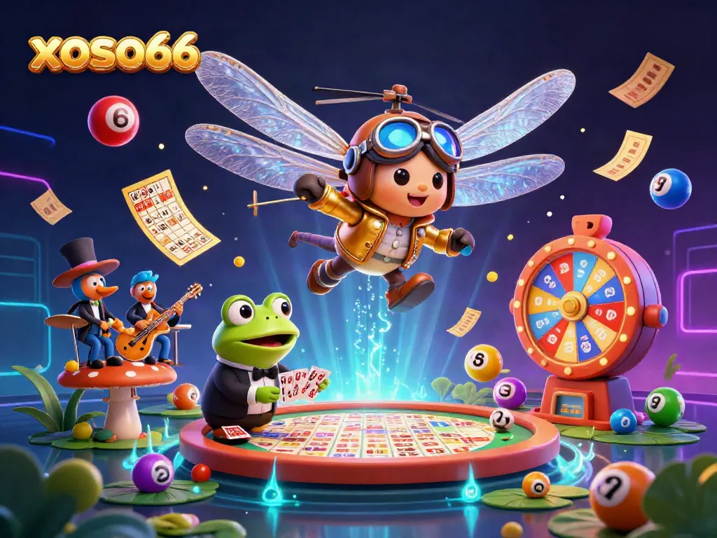 Engage with exciting xoso66 lottery games, featuring vibrant characters and dynamic scenes.