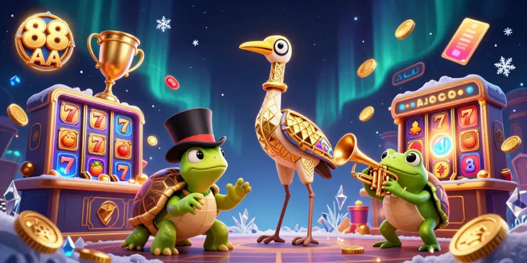 Experience dynamic slot success with 88 AA featuring colorful reels, captivating characters, and engaging casino elements.